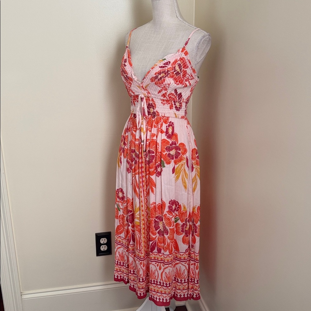 New Angie Red and Pink Floral Dress - Picture 5 of 15